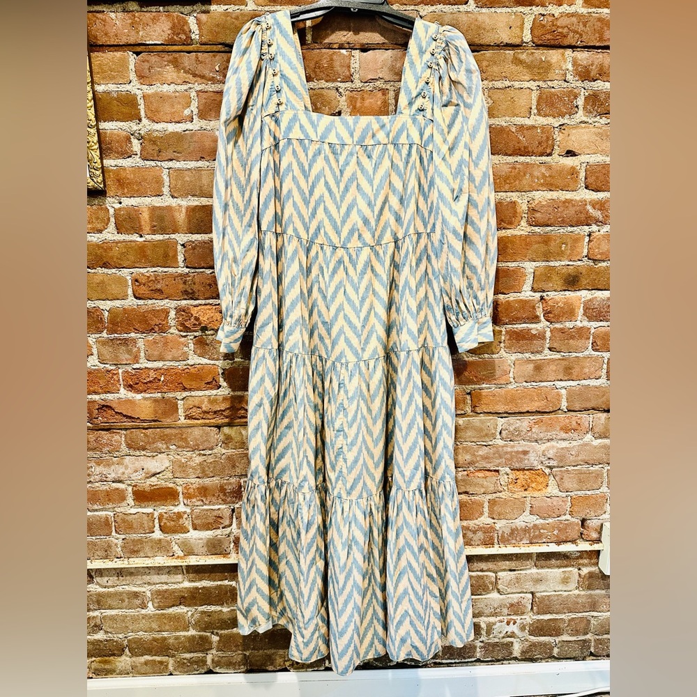 ULLA JOHNSON Georgina dress. Cotton sateen, convertible sleeves, size 2